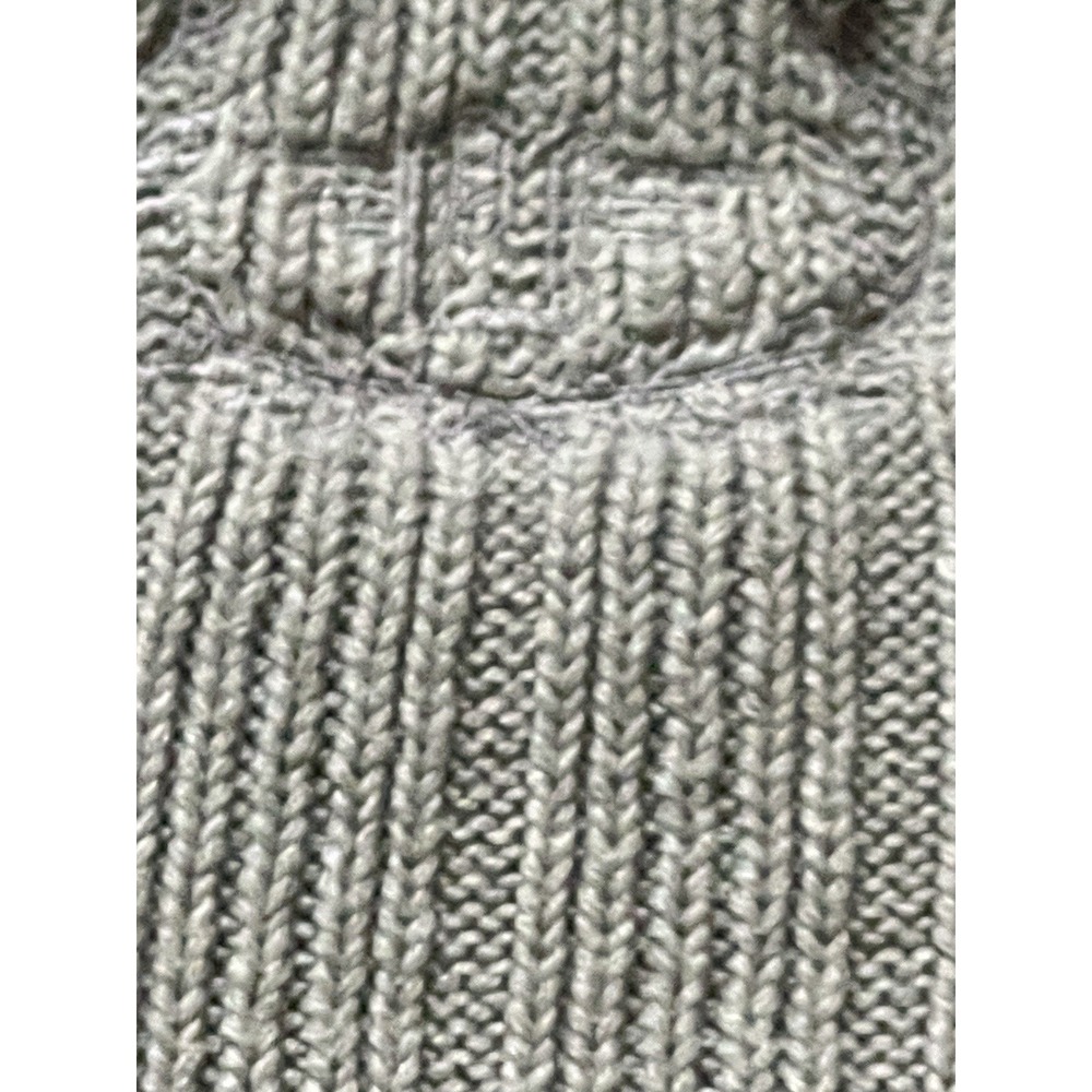VTG Pure Playaz Mens Gray Y2K Hip Hop Spellout Cable Knit Turtleneck Sweater L - Picture 6 of 9